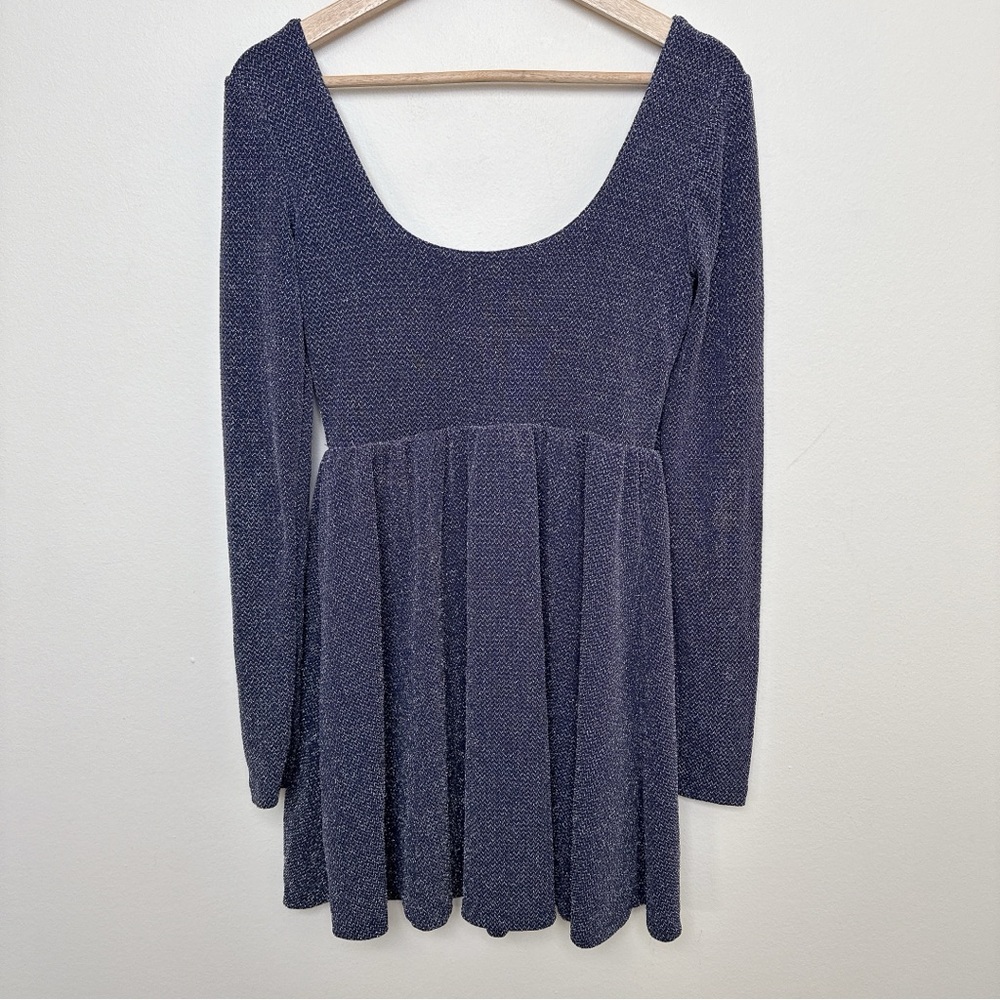 Free People Womens Small Sparkle Long Sleeve Disco Mini Dress CN - Picture 14 of 14